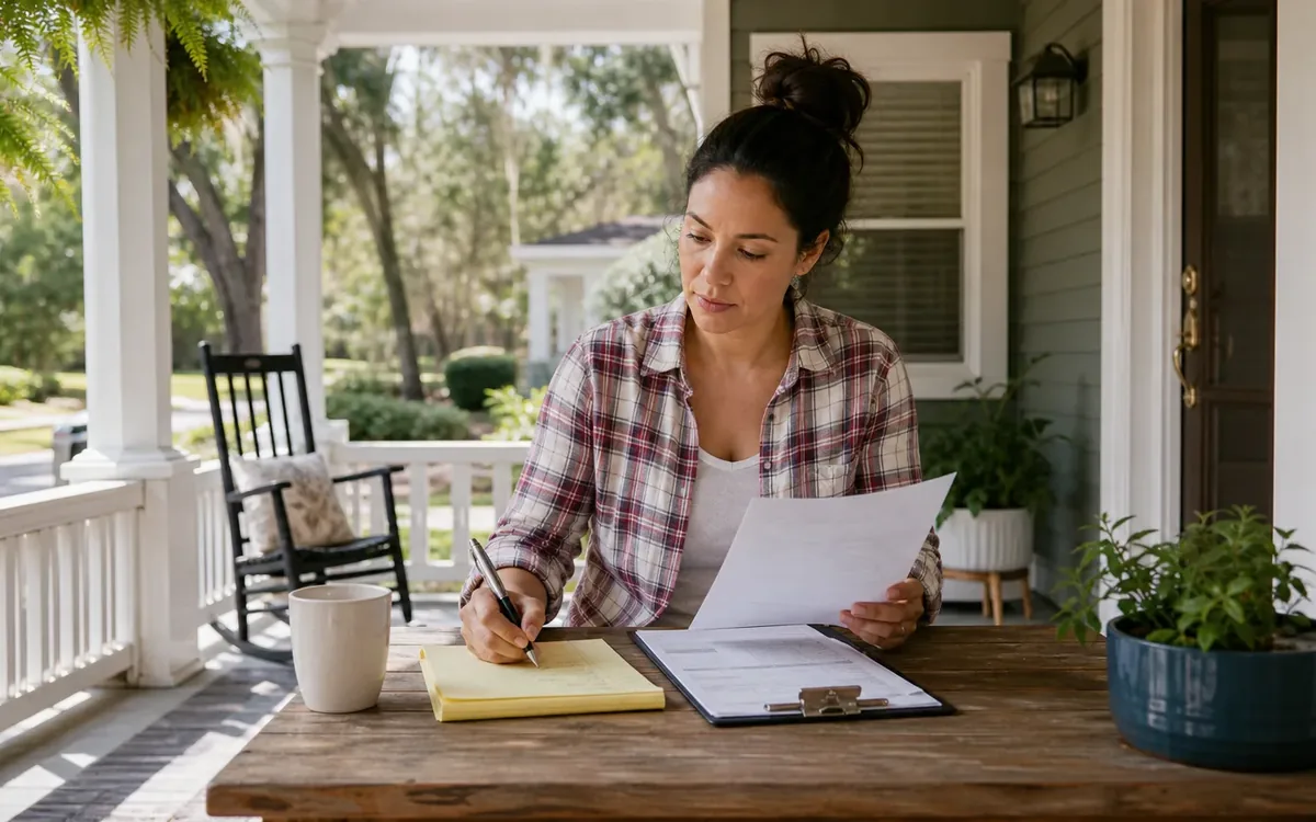Household planning scene for Code Compliance Cleanup Checklist in South Carolina