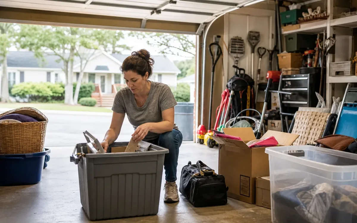 Household planning scene for Garage Cleanout Checklist Before a Move in South Carolina