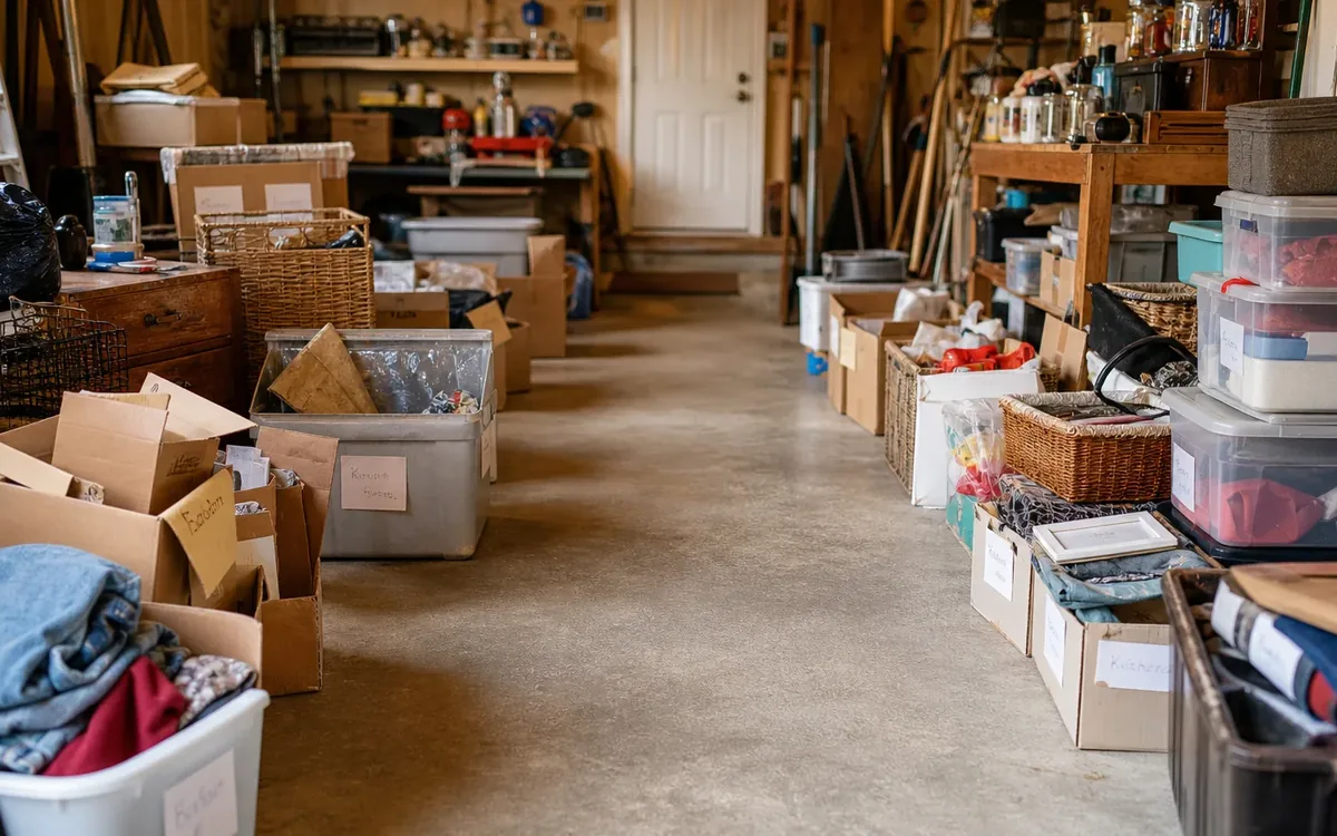 Labeled household belongings and a clear room path for can sorting reduce a garage cleanout bill?