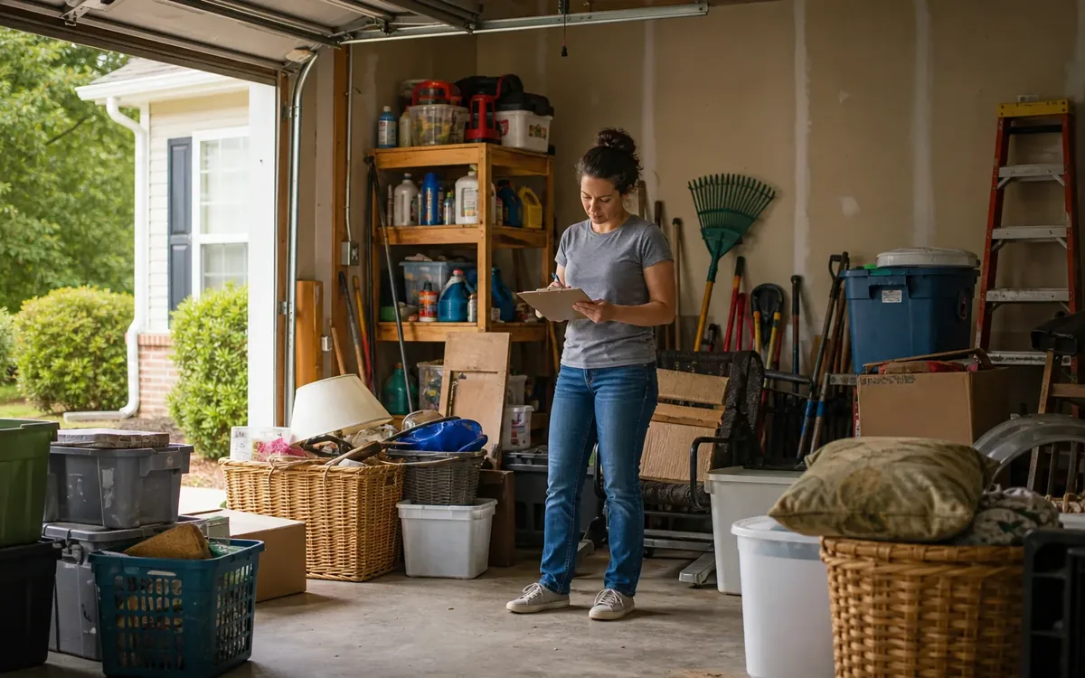 Household planning scene for How Much Does a Garage Cleanout Cost? in South Carolina