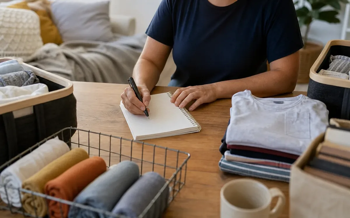 Hands organizing household items while planning which factors have the biggest effect on organizer cost?