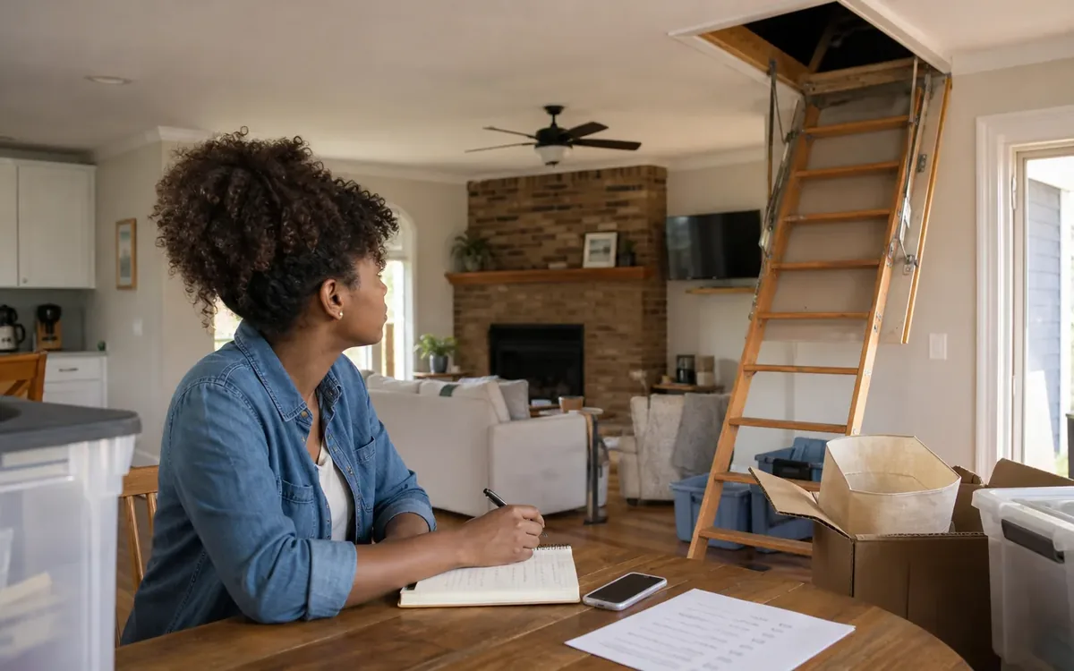 Household planning scene for How to Clean Out an Attic Safely in South Carolina