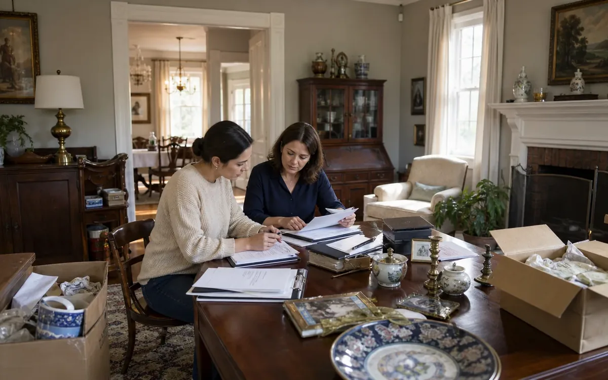 Household planning scene for How to Compare the Service Steps Offered by Estate Sale Companies in South Carolina