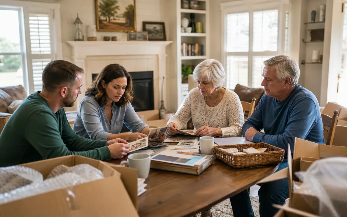 Household planning scene for How to Coordinate Downsizing With Family Members in South Carolina