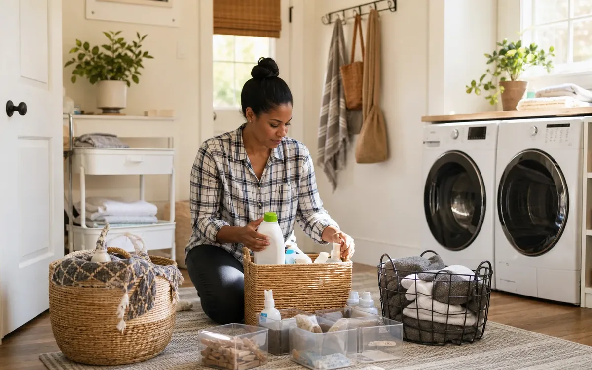 Household planning scene for How to Downsize a Laundry Room Without Losing Everyday Supplies in South Carolina