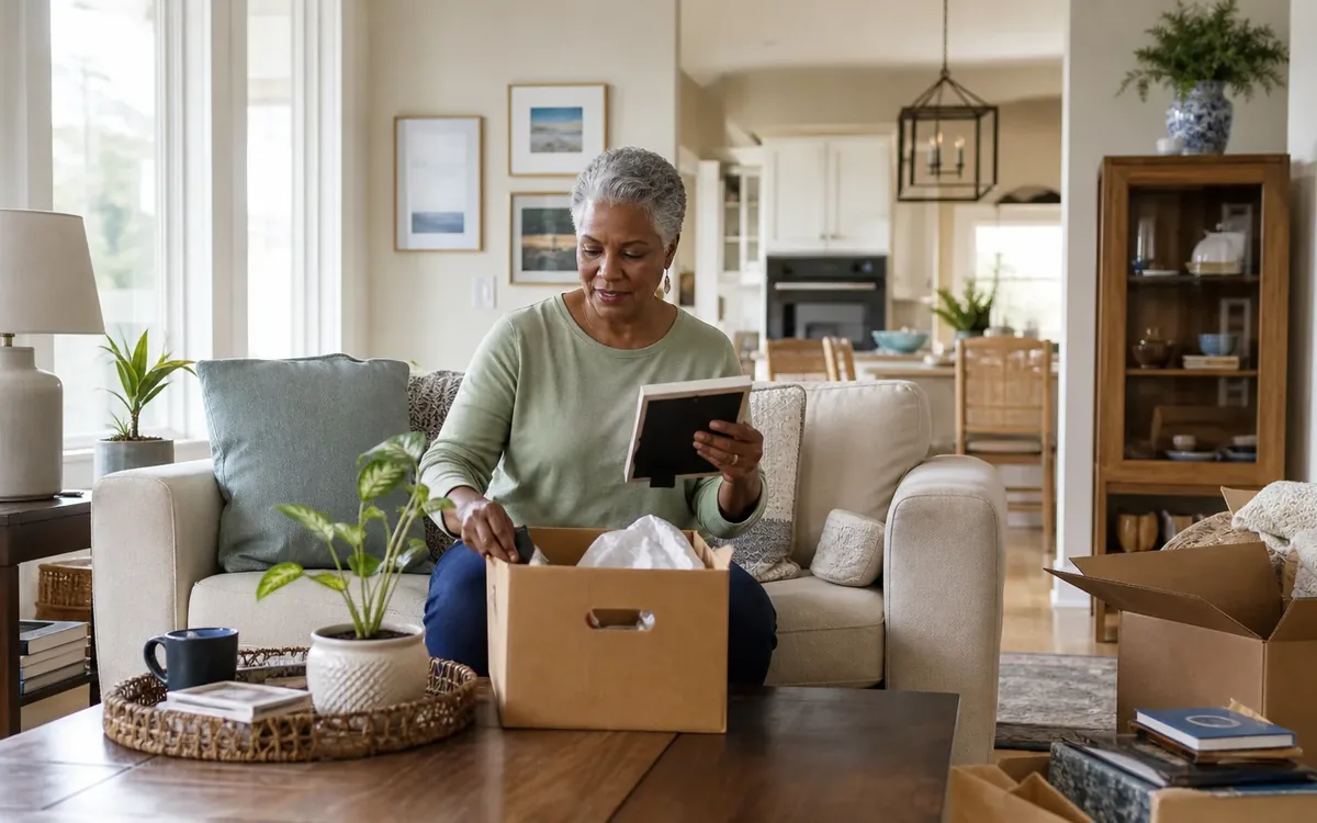 Household planning scene for How to Downsize for Aging in Place in South Carolina