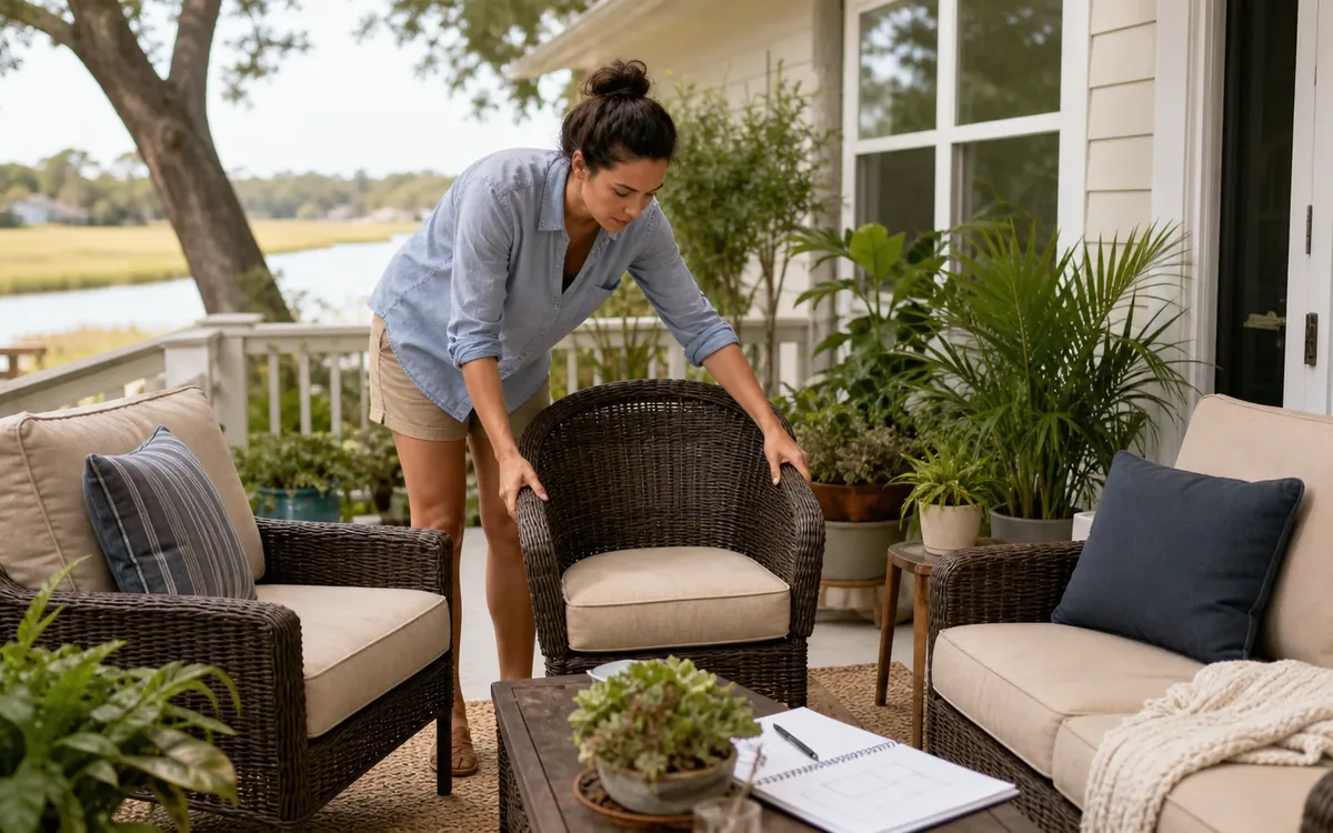 Household planning scene for How to Downsize Outdoor Furniture for a Smaller Space in South Carolina