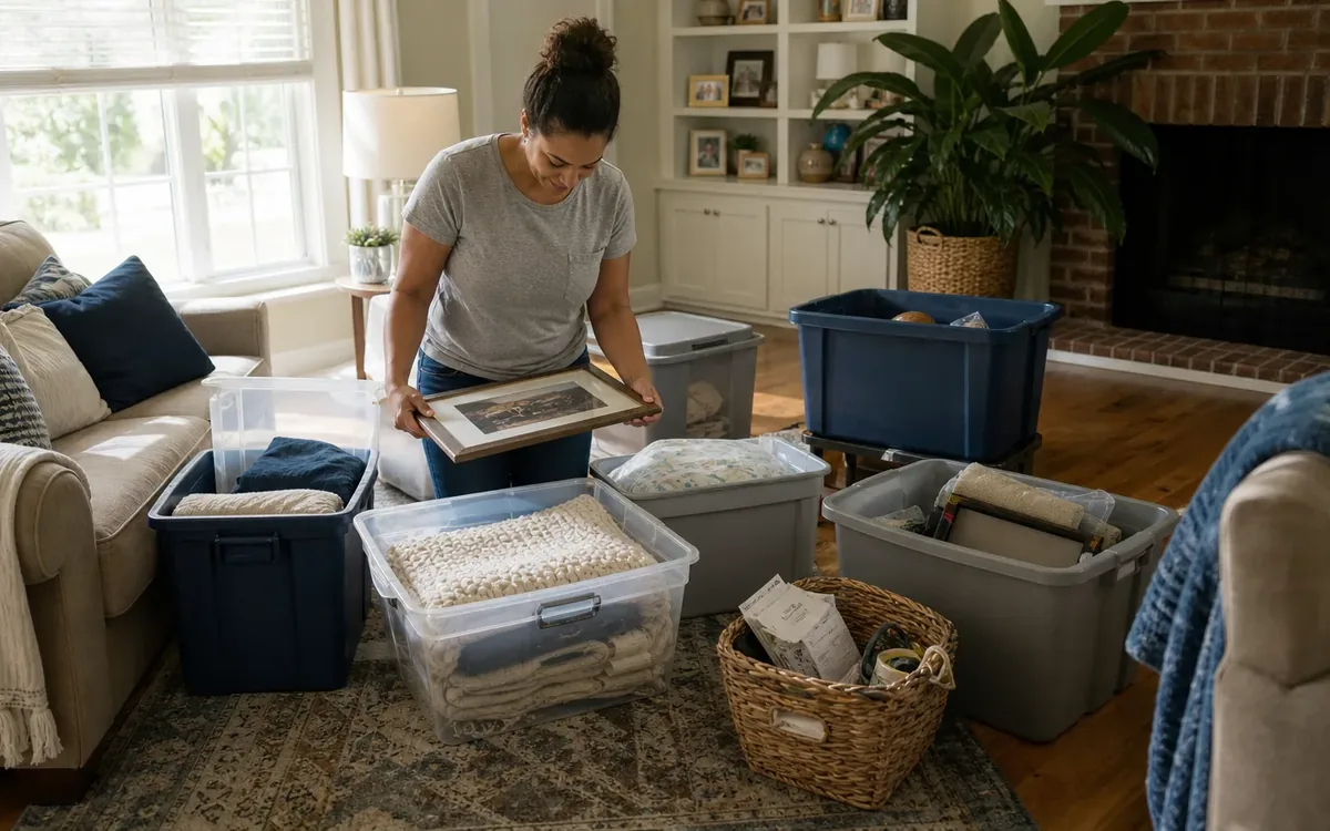 Household planning scene for How to Downsize Storage Bins You Have Not Opened in Years in South Carolina