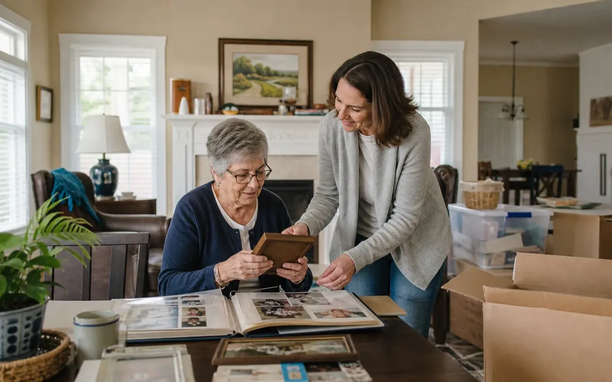 Household planning scene for How to Help an Aging Parent Start Downsizing in South Carolina