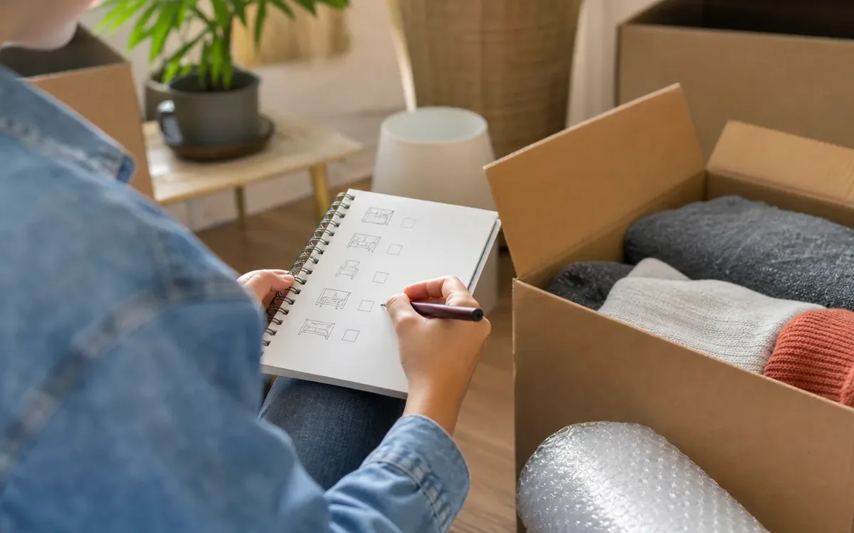 Hands organizing household items while planning how should you create room names that stay clear?