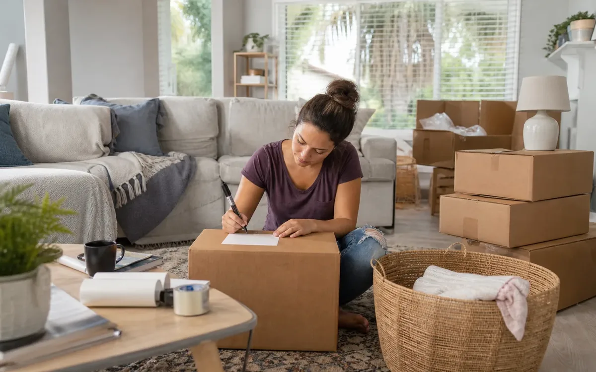 Household planning scene for How to Label Boxes for Easier Unpacking in South Carolina