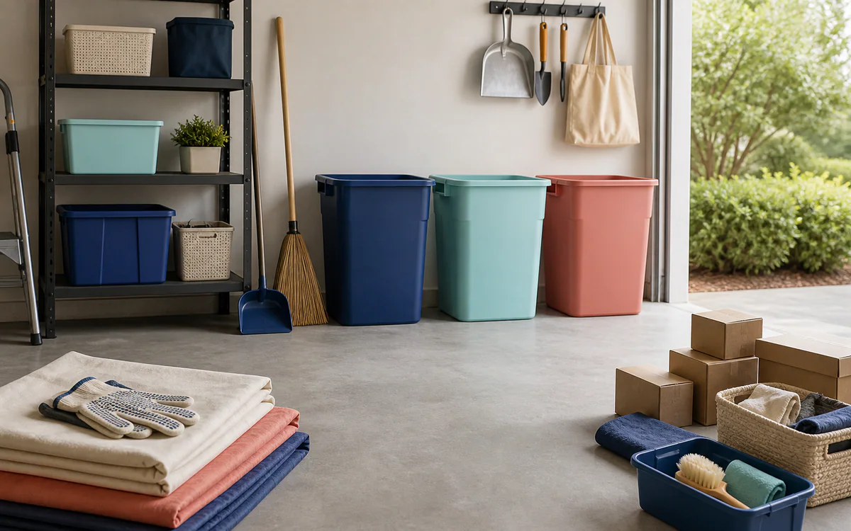 A homeowner reviewing a property cleanup checklist for a Charleston, SC guide answering "How to organize a cleanup"