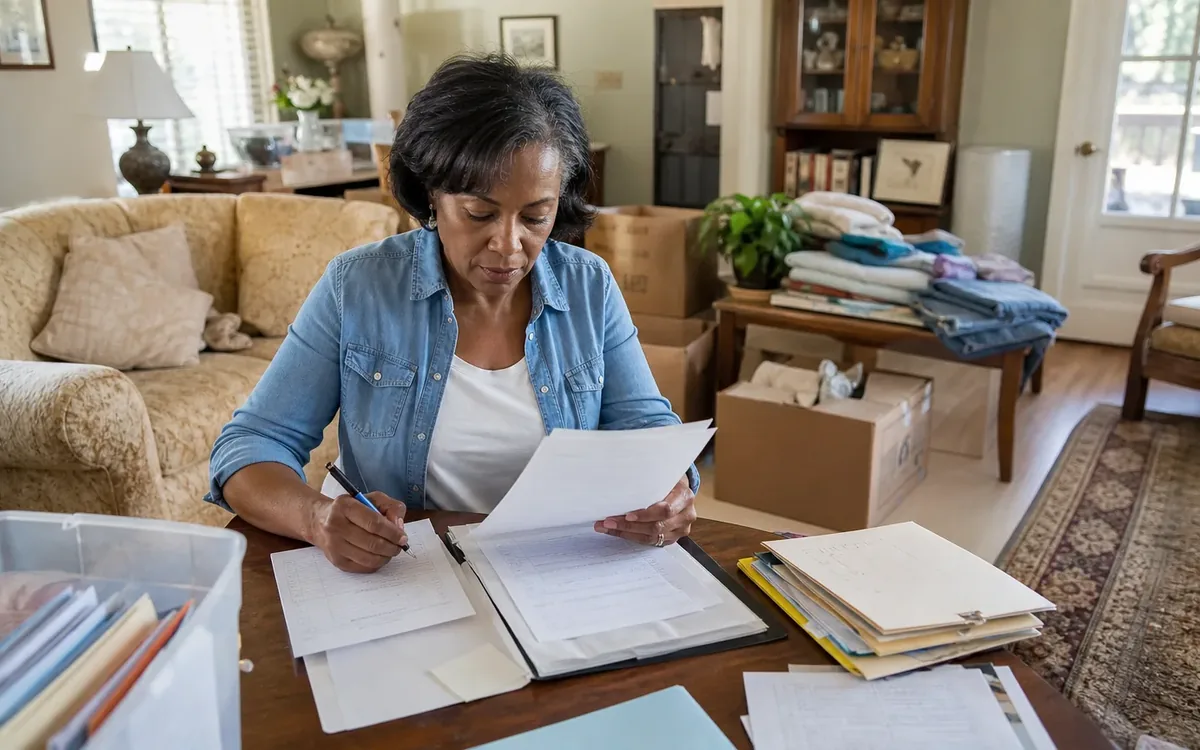 Household planning scene for How to Organize Donation Drop-Off Records During an Estate Cleanout in South Carolina