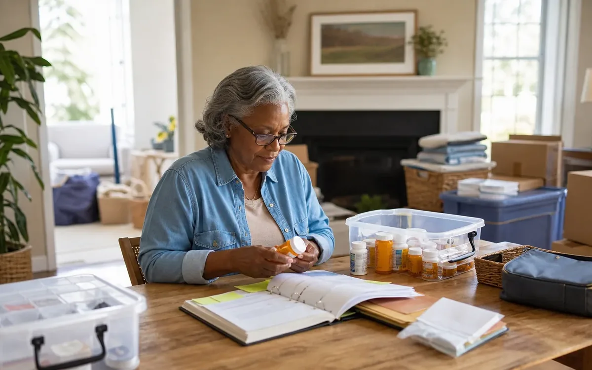 Household planning scene for How to Organize Medications and Care Records During a Household Move in South Carolina