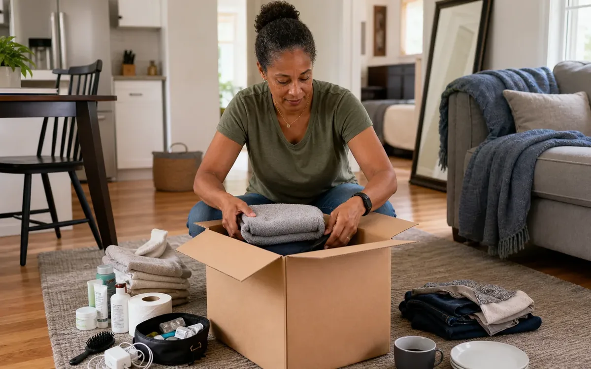 Household planning scene for How to Pack an Essentials Box for a First Night in a Smaller Home in South Carolina