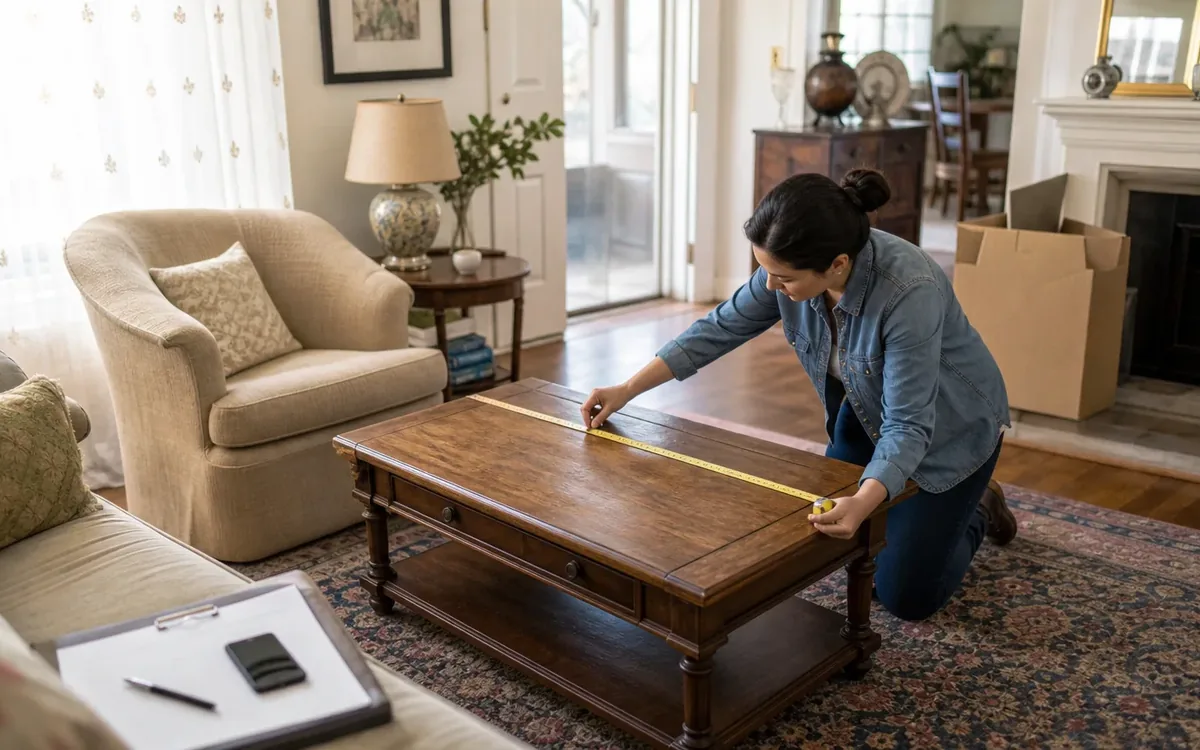 Household planning scene for How to Photograph Furniture Measurements for an Estate Sale Listing in South Carolina