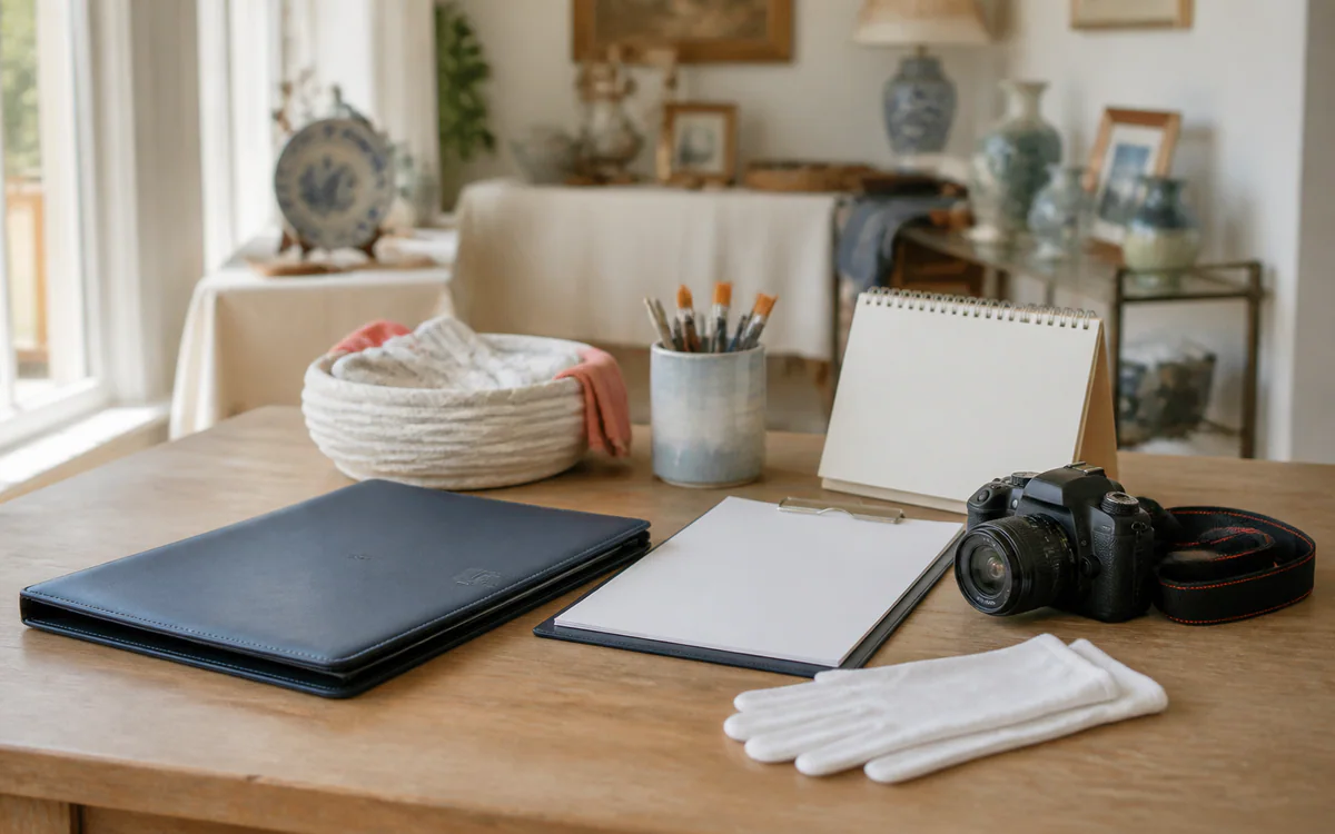 Household items arranged for an estate sale for a Charleston, SC guide answering "How to pick an estate sale company"
