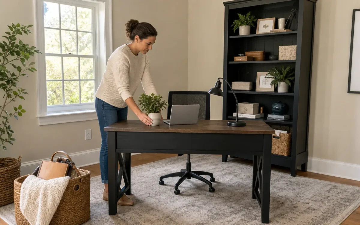 Household planning scene for How to Prepare a Home Office for Listing Photos in South Carolina