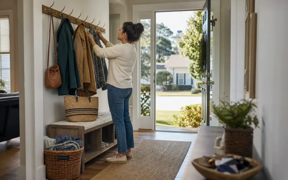 Household planning scene for How to Prepare a Shared Entryway for Home Showings in South Carolina