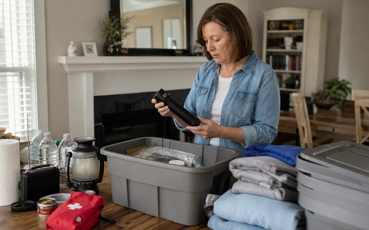 Household planning scene for How to Sort Coastal Storm Supplies Before Downsizing in South Carolina