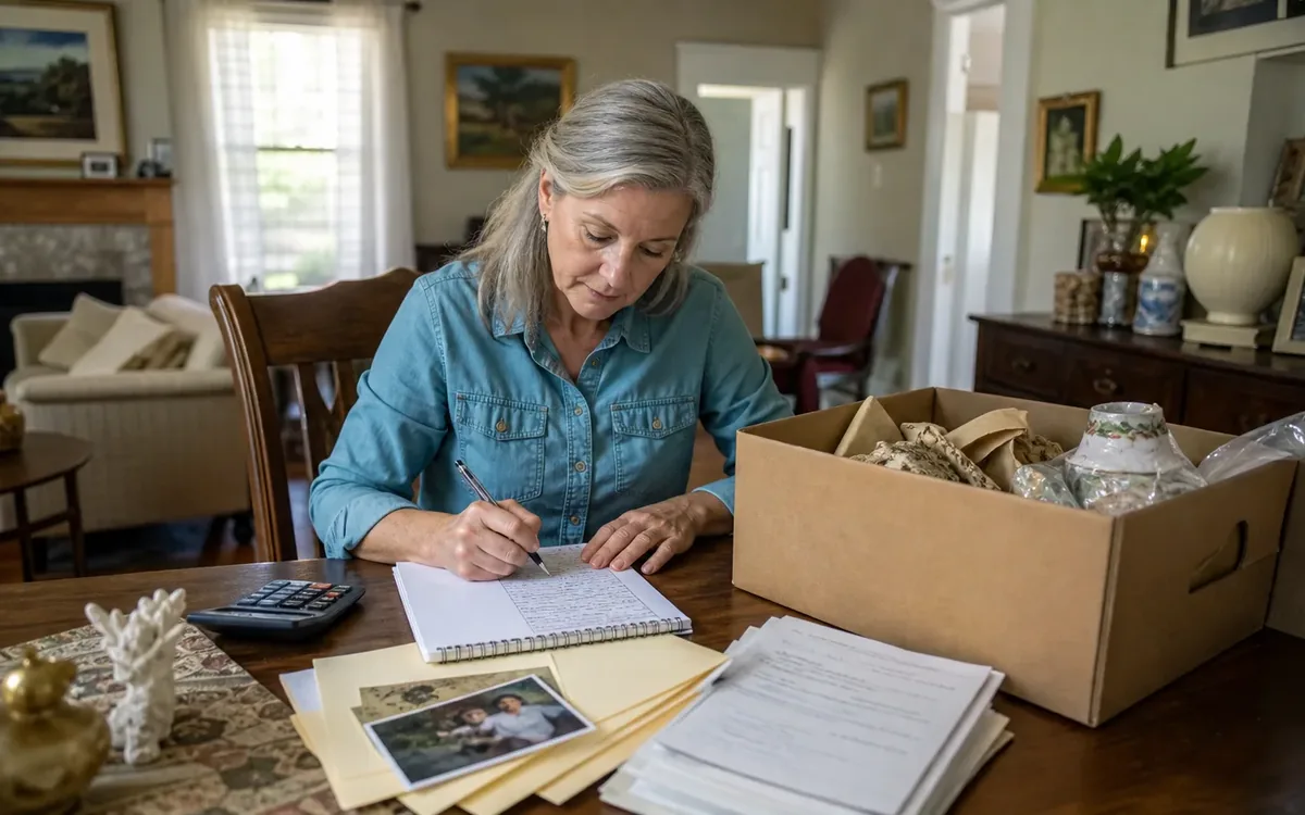 Household planning scene for How to Track Items Removed Before an Estate Sale in South Carolina