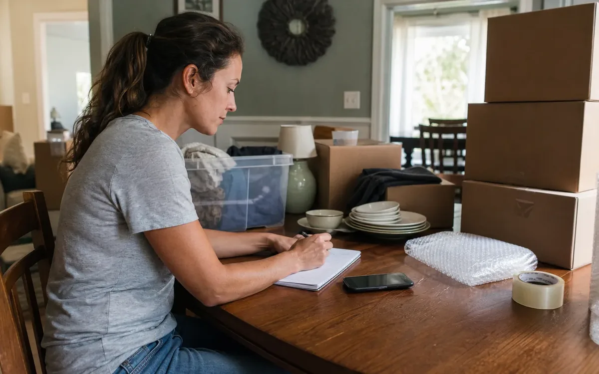 Household planning scene for How to Track Belongings Across a Moving Truck, Car, and Storage Unit in South Carolina
