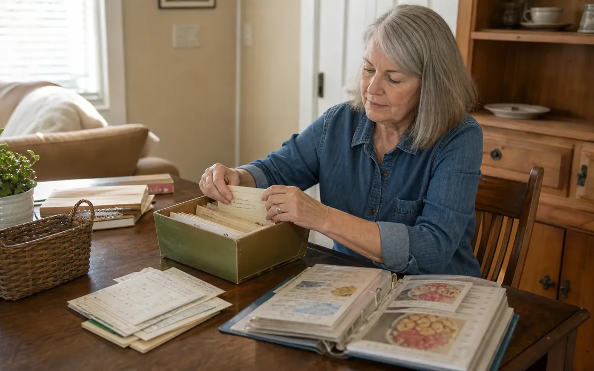 Household planning scene for How to Preserve Family Recipe Cards and Cookbooks While Downsizing in South Carolina