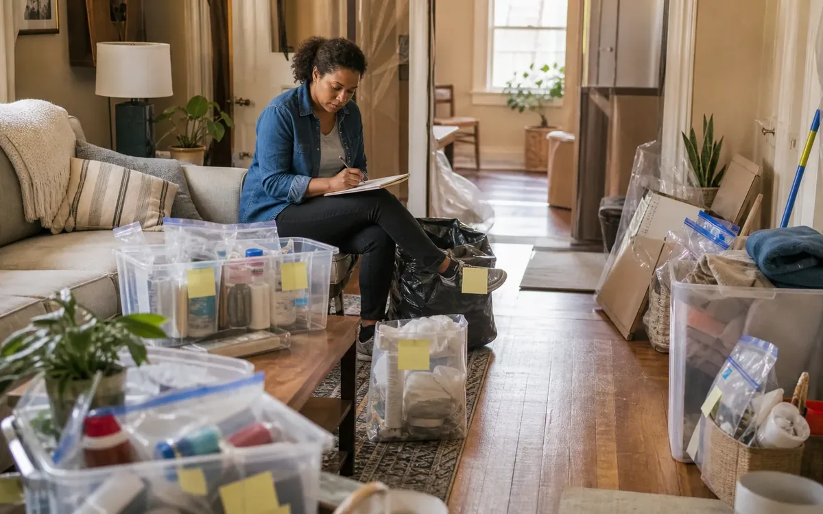 Labeled household belongings and a clear room path for what records should you collect while work is underway?
