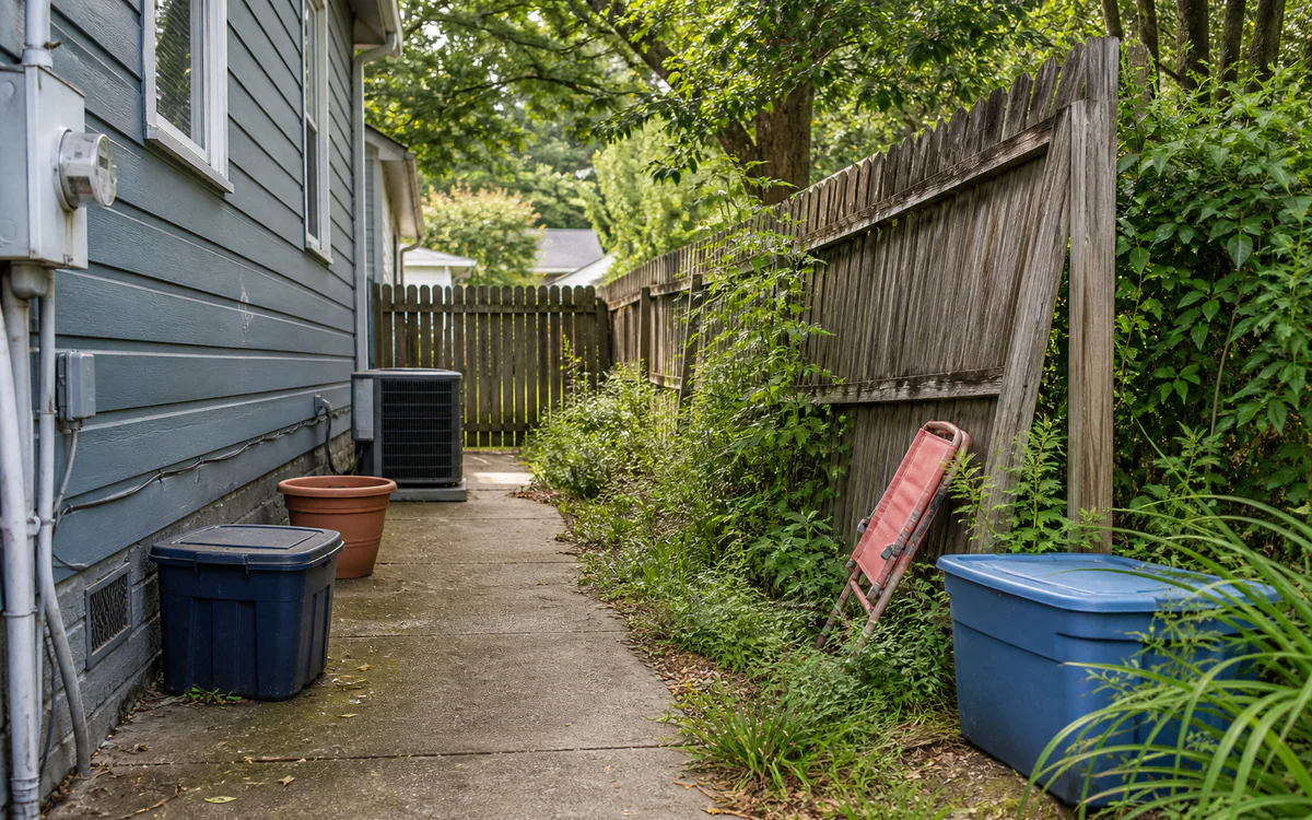 A homeowner reviewing a property cleanup checklist for a Charleston, SC guide answering "What is a property violation"