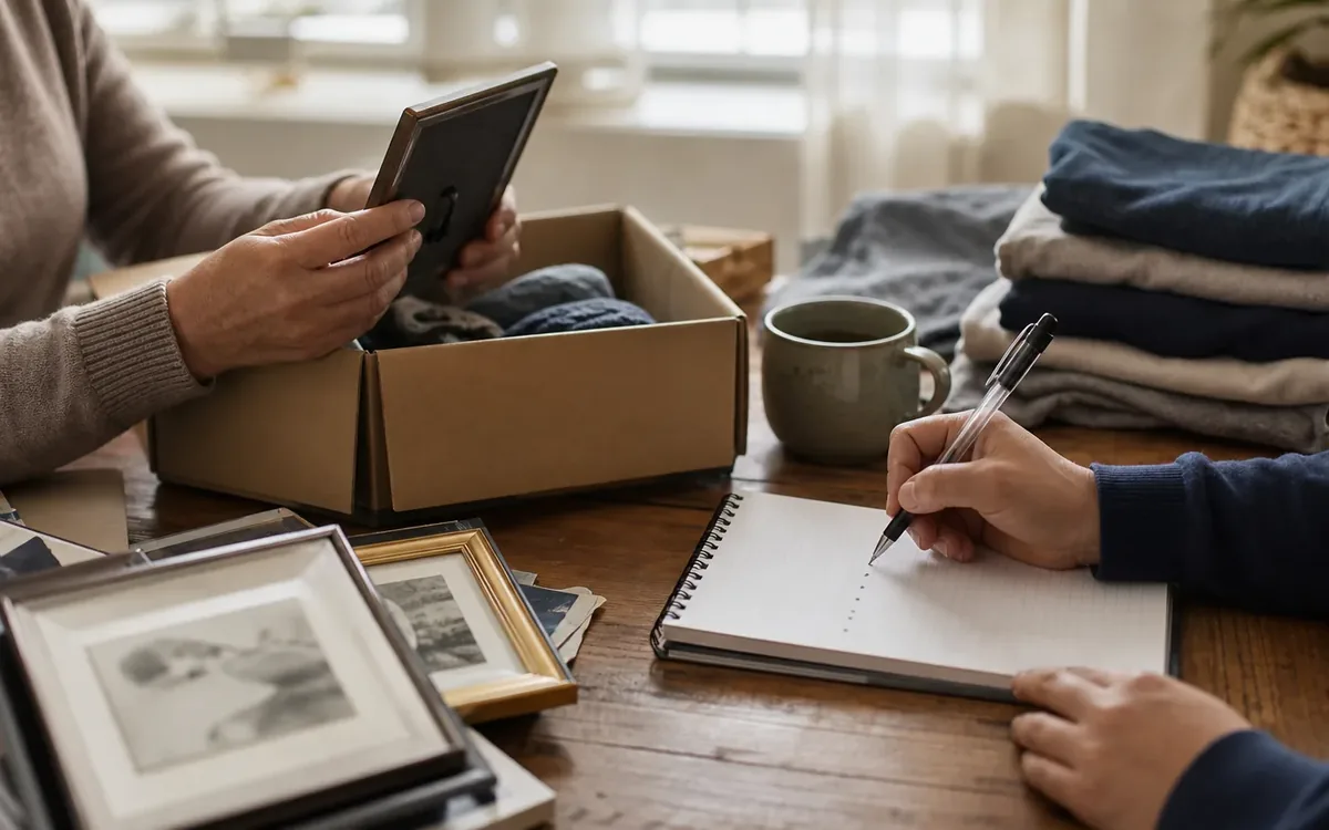 Hands organizing household items while planning who is allowed to make liquidation decisions?