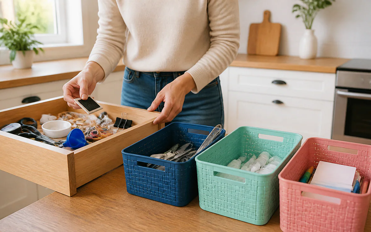 A bright, uncluttered living room prepared for a home sale for a Charleston, SC guide answering "What to do first when beginning to declutter to sell a house"