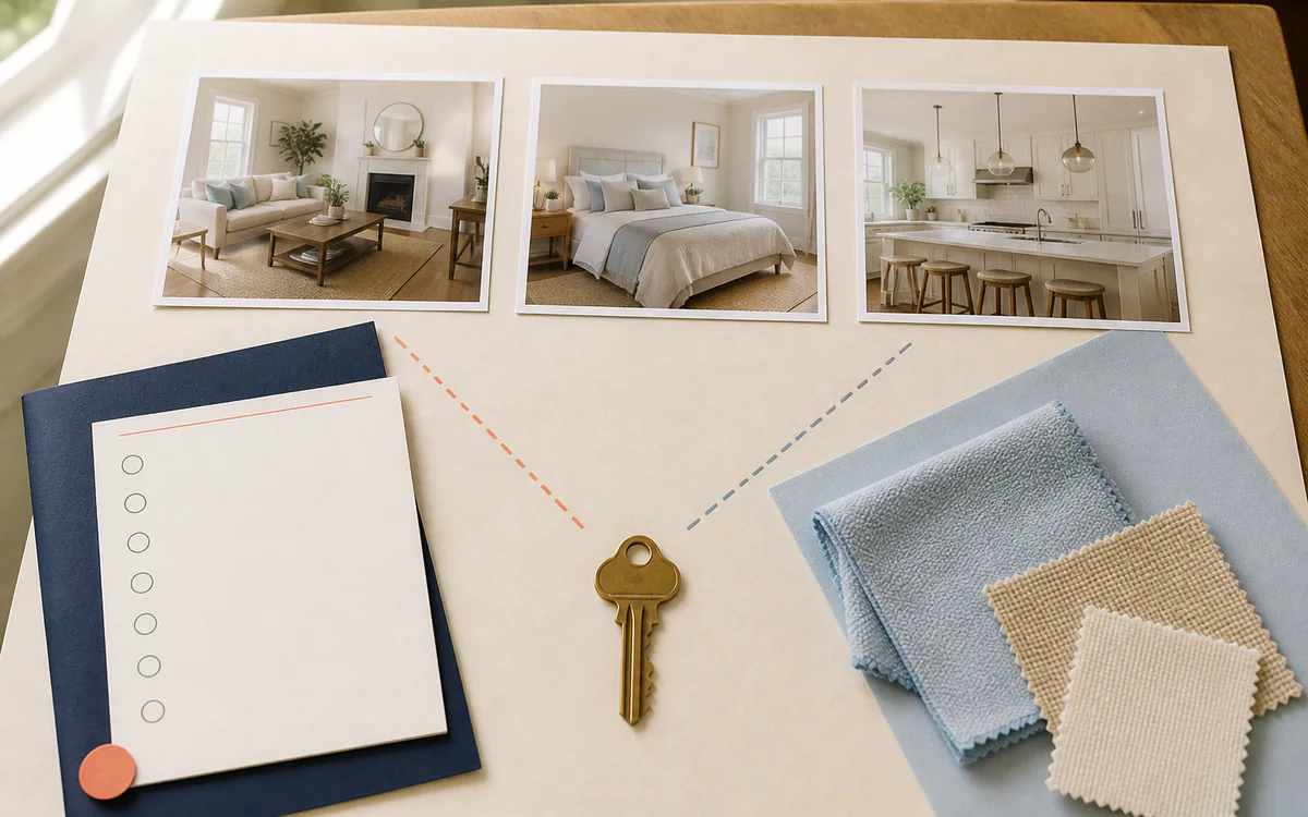 Home Sale Preparation Resources planning materials arranged in a warm South Carolina home